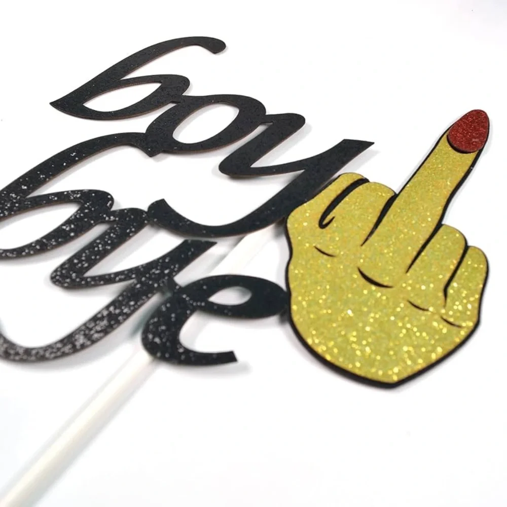 Boy Bye Cake Topper for Divorce, Break-up, Single Freedom Party Decorations